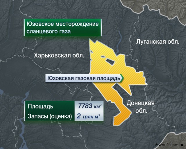 Причина обстановки в Славянске - месторождение сланцевого газа