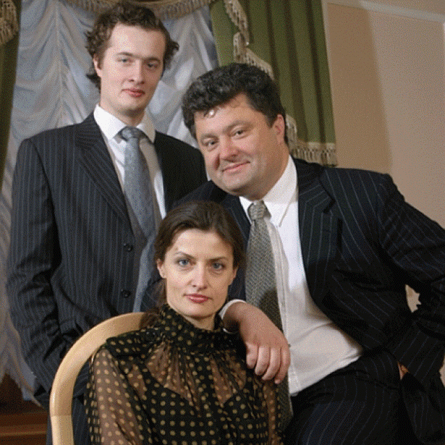 Петр, Алексей и Мария Порошенко