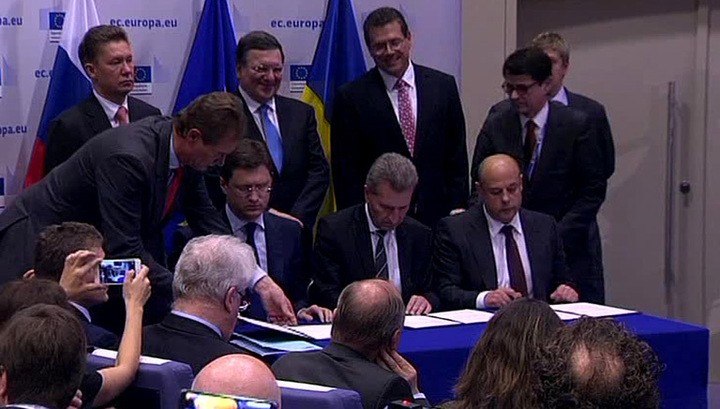 Россия, Украина и Евросоюз подписали соглашение о поставках и транзите газа