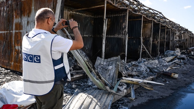 Взрыв со стороны Павлополя: на месте взрыва работала миссия ОБСЕ