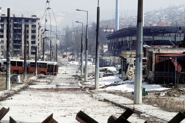 Разрушенный Сараево, 1995 год. 