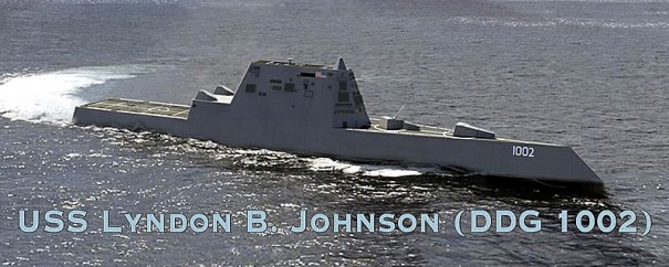 Первым боевым кораблем, оснащенным рельсотроном, вероятно, станет эсминец Lyndon B. Johnson.