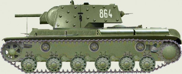 КВ-1 с дополнительным бронированием. Таким бронированием был снабжён и танк Зиновия Колобанова.