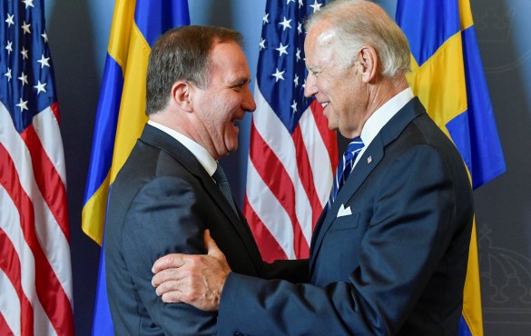 Премьер-министр Швеции Стефан Левен и вице-президент США Джо Байден