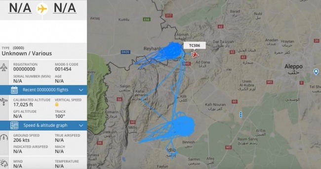 Полеты военной авиации Турции совпадают с расположением основных сил сирийской «Аль-Каиды»