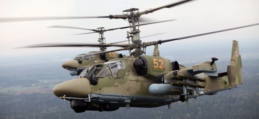 Российские вертолеты начали боевые учения на Северо-Завпаде