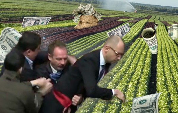 Яценюк останется, чтобы "заработать" на распродаже земель до 20 млрд евро