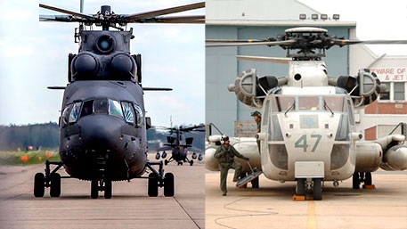 Золотой американец против русского гиганта: сравнение самых тяжелых вертолетов РФ и США