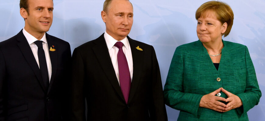 Путин, Меркель и Макрон подтвердили важность перемирия в Донбассе